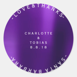 Adesivo Redondo Obrigados de Casamento Personalizados Mínimo de Ro