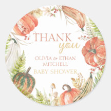 Obrigados de Chás de fraldas Florais Queimados