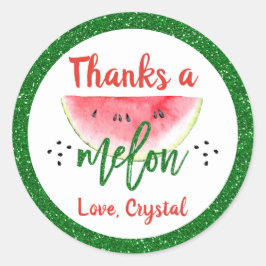 Adesivo Redondo Obrigados de Melon Glitter Watermelon