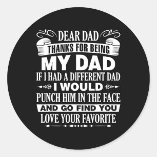 Adesivo Redondo Obrigados De Natal Do Dia de os pais pai Por Serem