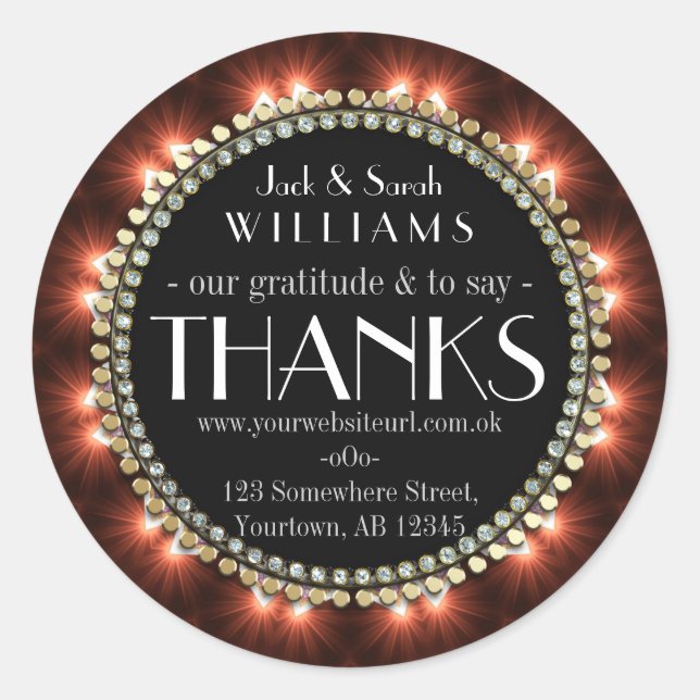 Adesivo Redondo Obrigados do quadro de proteção contra incêndios d (Frente)