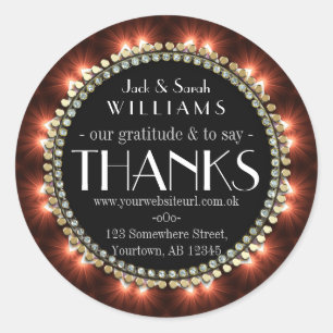 Adesivo Redondo Obrigados do quadro de proteção contra incêndios d