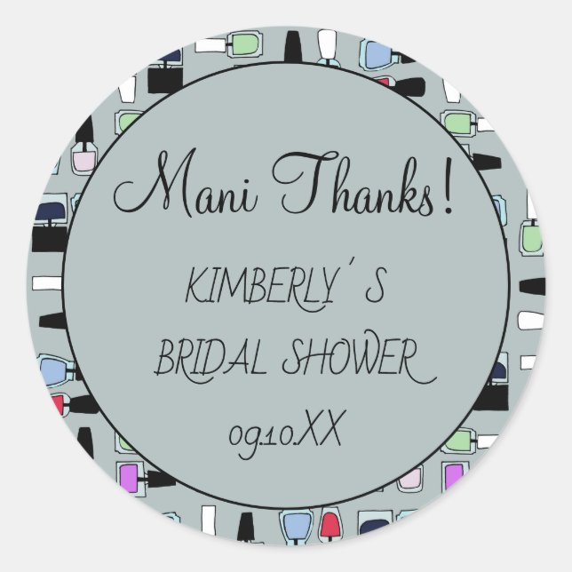 Adesivo Redondo Obrigados Mani Inailpollish (Frente)