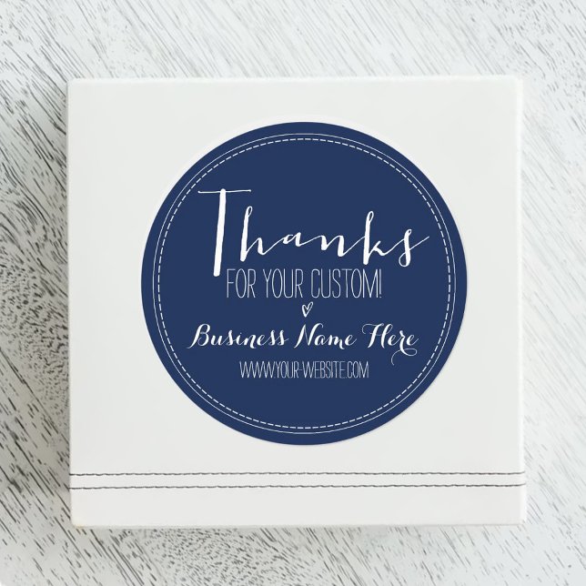 Adesivo Redondo "Obrigados Modernos Para O Seu Costume!" Padrão (Criador carregado)