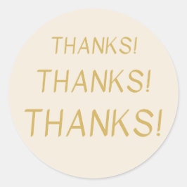 Adesivo Redondo Obrigados! Obrigado, colante