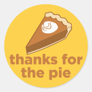 Adesivo Redondo Obrigados para a tarte