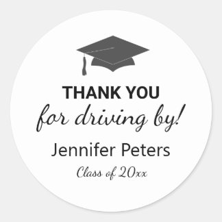 Adesivo Redondo Obrigados para conduzir por autocolantes de gradua