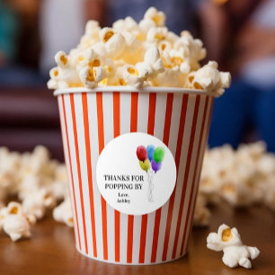 Adesivo Redondo Obrigados para estalar por Tag do presente,