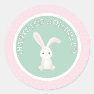 Adesivo Redondo Obrigados para o Hopping! Bunny Obrigado Sticker