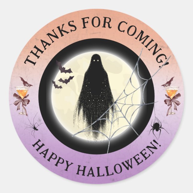 Adesivo Redondo Obrigados Para O Vestido De Duppies E Daiquiris St (Frente)