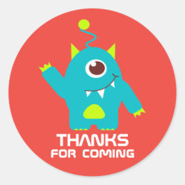 Adesivo Redondo Obrigados para os próximos filhos alienígena vinhe