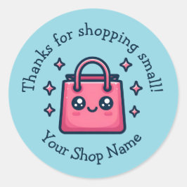 Adesivo Redondo Obrigados para pequenas empresas giros para Compra