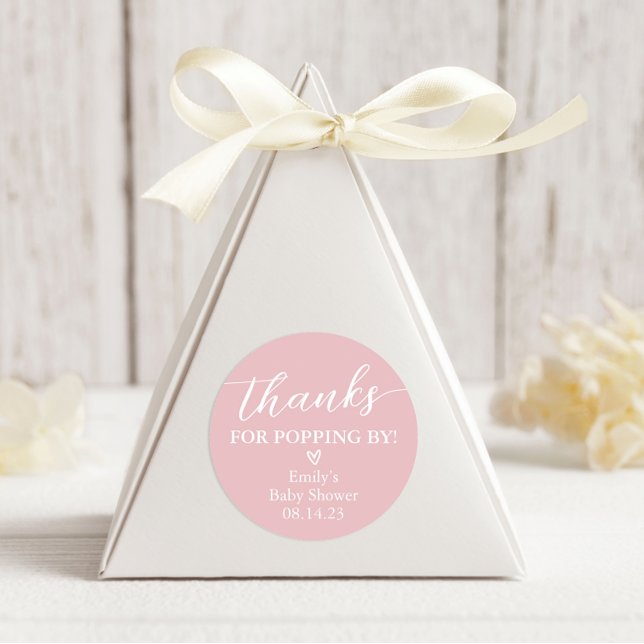 Adesivo Redondo Obrigados para Popping por pipoca Chá de fraldas (Criador carregado)