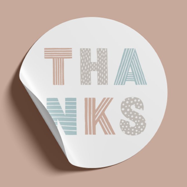 Adesivo Redondo Obrigados pastéis bonitos. ANIVERSÁRIO DE CRIANÇA  (Criador carregado)