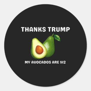 Adesivo Redondo Obrigados Trump My Avocados É $12 Anti Trump Terri