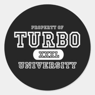 Adesivo Redondo Obscuridade da universidade de Turbo