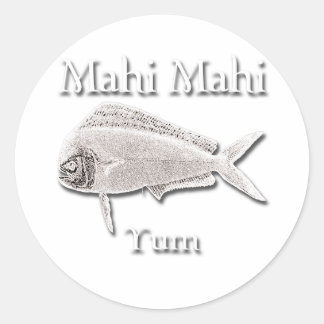 Adesivo Redondo Obscuridade de Mahi Mahi Yum