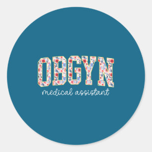 Adesivo Redondo Obstetra Médica Istant Floral Obstetra Médica Ista