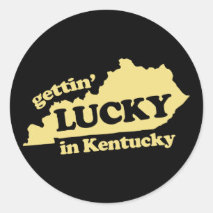 Adesivo Redondo obtenção afortunado em kentucky