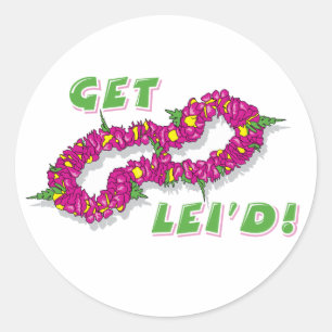 Adesivo Redondo Obtenha Lei'd! (Roxo)