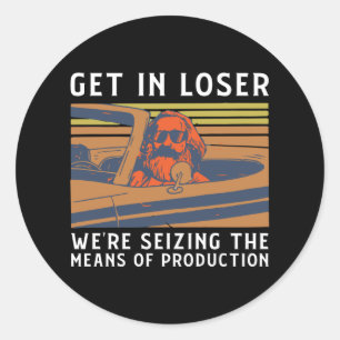 Adesivo Redondo Obter Perdedor Estava Aproveitando A Produção
