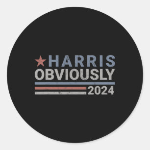 Adesivo Redondo Obviamente - Kamala 2024