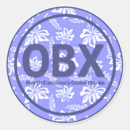 Adesivo Redondo OBX NC Outer Banks North Carolina Purple Beach