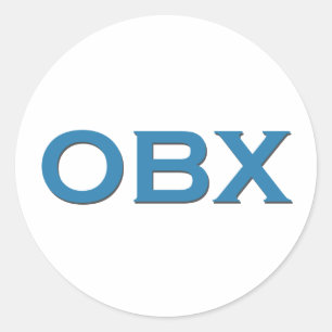 Adesivo Redondo OBX (Outer Banks na Carolina do Norte)