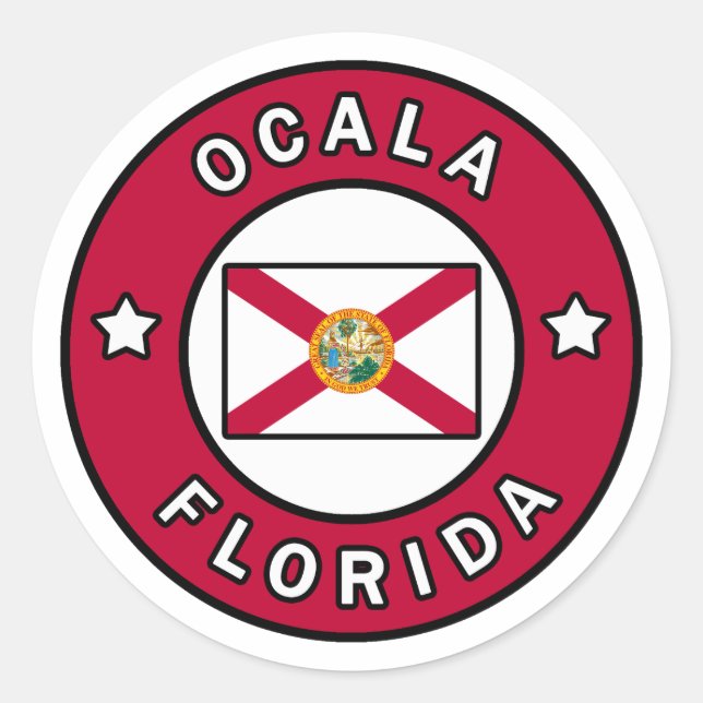Adesivo Redondo Ocala Florida (Frente)