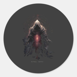Adesivo Redondo Occult Figure Dark Art