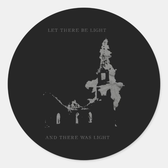 Adesivo Redondo Occulto Burning Church Atheist Satã Diabo Antichri (Frente)