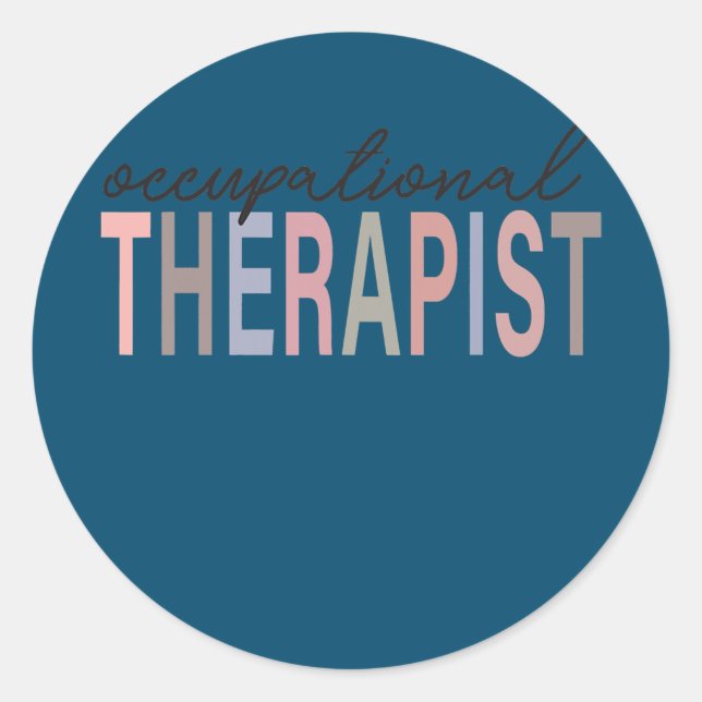 Adesivo Redondo Occupational Therapy OT Therapist OT Month OT (Frente)