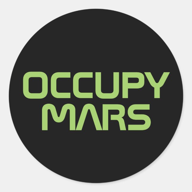 ADESIVO REDONDO "OCCUPY MARS" (Frente)