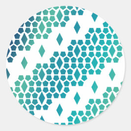 Adesivo Redondo Ocean Storm Blue Diamond e Honeycomb