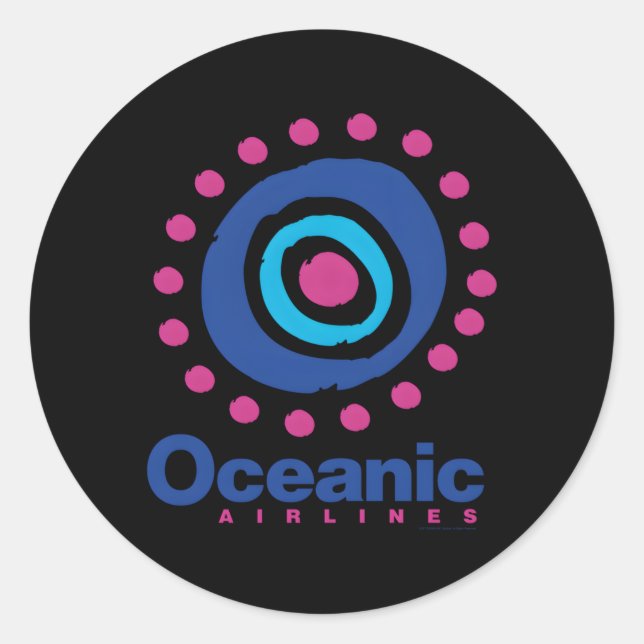 Adesivo Redondo Oceanic Airlines perdida (Frente)
