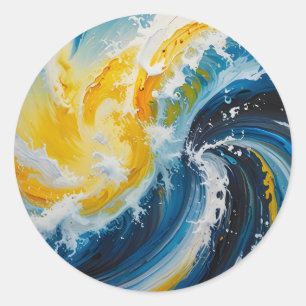 Adesivo Redondo Oceanic Whirlwind