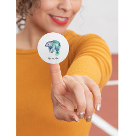 Adesivo Redondo Oceanic Whisper Manatee, custom