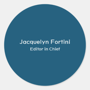 Adesivo Redondo Oceano Azul Plana Elegante Minimalista Moderno