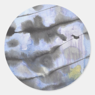 Adesivo Redondo Oceano manchado de tinta