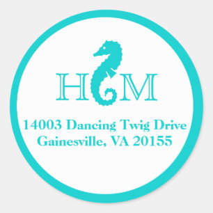 Adesivo Redondo Oceano Seacavalo Pequeno