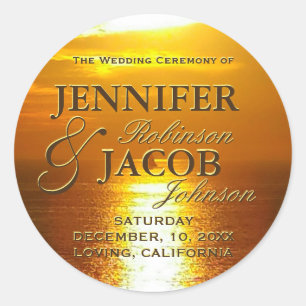 Adesivo Redondo Oceano Sunset