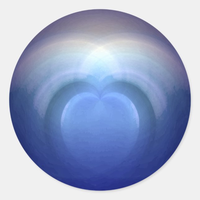 Adesivo Redondo Oceanos de Casamento de Amor (Frente)