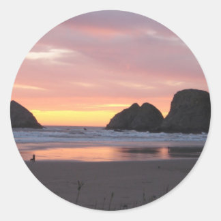 Adesivo Redondo Oceanside, Oregon
