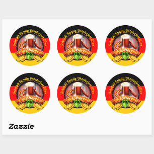 Adesivo Redondo Octoberfest Festival Personalizar Nome Ano