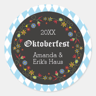 Adesivo Redondo Octoberfest, Oktoberfest Stickers - Personalizar