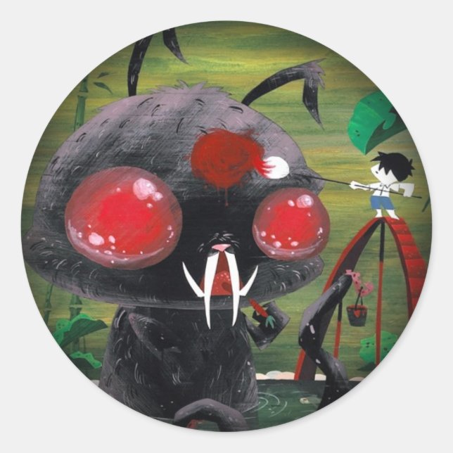 Adesivo Redondo Octobunny - Fade to Black (Frente)