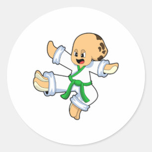 Adesivo Redondo Octopus no Karate das Artes Marciais