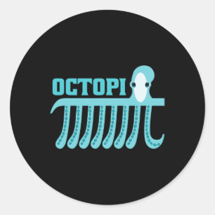 Adesivo Redondo Octopus Octopi Math