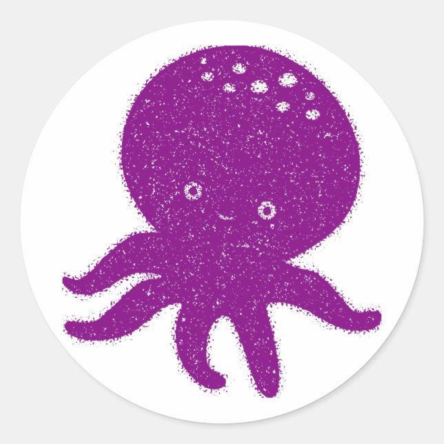 Adesivo Redondo Octopus Roxo-Cinto Impressão (Frente)