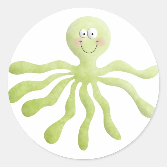 Adesivo Redondo Octopus Sticker (Frente)